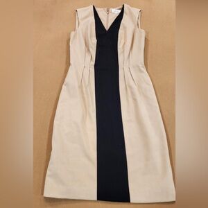 Calvin Klein Black and Tan Dress